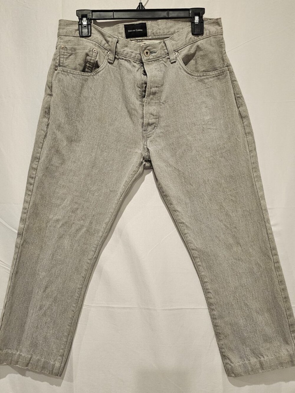 Vintage Nom De Guerre Jeans 33 Grey Classic Fit Designer Denim Men's